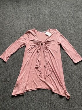 Women’s Dusty Rose Twist-Front Tunic